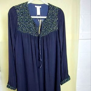 NWT Bohemian Dress With Beaded Detail Size Medium